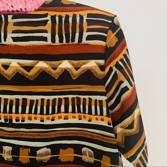 Vintage Boho Print Blouse Size Small - Picture 2 of 15